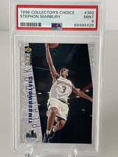 1996-97 Collector's Choice Stephon Marbury Timberwolves #382 PSA 9 Mint