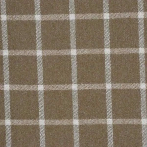 Abraham Moon Reflection Camel Fabric 100% Wool Check Tartan Curtains Upholstery - Picture 1 of 6