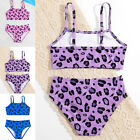 Maillot de bain enfants filles vêtements de sport de vacances gilet bikini ensemble motif léopard combinaison de soleil