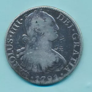 1791 Spanish Colonial 8 Reales Mex City FM w/ Chinese Chop Marks & COA - Picture 1 of 3