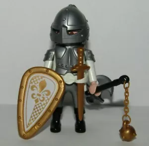 Playmobil Cavaliere d'argento medievale con scudo e spada giglio dorato - Cavaliere - C26 - Foto 1 di 4
