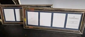 PAIR SET 2 Phillip Whitney Silver Plate Frame, Panoramic Or 4 Collage. NEW 3X10 - Picture 1 of 7