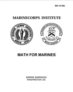 280 páginas MARINE CORPS INSTITUTE MATEMÁTICAS PARA MARINES Manual de matemáticas en CD - Imagen 1 de 12