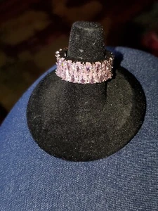 Size 7. NWT. PINK TOURMALINE OVAL SHAPED STONES - Picture 1 of 3