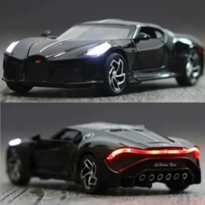 1:32 Bugatti La Voiture Noire Diecast Model Sports Car Sound Light Kids Toy Gift - Image 1 of 4