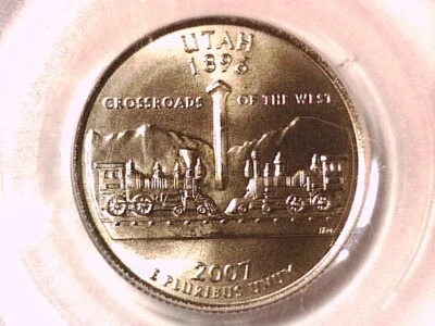 2007 D Washington Utah State Quarter PCGS MS 69 Satin Finish 13344356 - Image 1 of 3