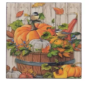 Insegna Decorazione Halloween Zucca Raccolta Autunno Ringraziamento Scaffale Sitter Parete Art5x5" - Foto 1 di 4