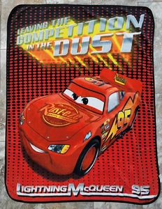 Disney Pixar CARS Lightning McQueen Kids Red Fleece Throw Blanket 39x50 - Picture 1 of 8
