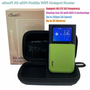 Sunhans 5G eSim MiFi eSunFi 4G 5G Mobile Hotspot Router Home/Travel WiFi Hotspot - Photo 1/19