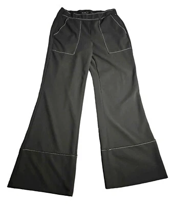 One 5 One Pants Womens Medium 28x30 Black Flared Leg Casual Polyester Stretch - Image 1 of 4