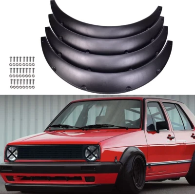 DREAMIZER 4X Radlauf Verbreiterung Kotflügelverbreiterung für VW GOLF 2 Heckscheiben
