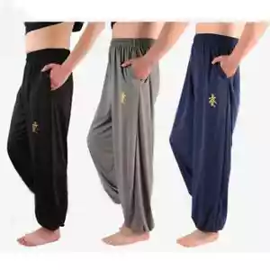 Pantaloni Kung Fu resistenti all'usura Wing Chun Tai Chi Abbigliamento Arte Marziale Pantaloni da Allenamento - Foto 1 di 34
