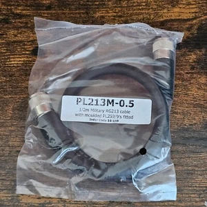 RG213 Coax High Power Low Loss Patch lead Fitted PL259 Connectors 0.5M 19" - Picture 1 of 1