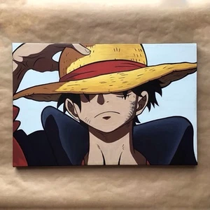 One Piece Luffy Handmade Acrylic Painting 12x18 Canvas Anime Artwork Decoration - Picture 1 of 3