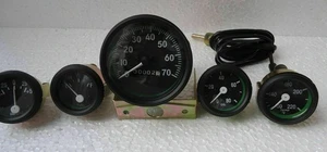 Jeep Gauges Kit - Speedometer 70 mph Willys MB Ford CJ GP Temp Oil Fuel Amp BL - Picture 1 of 5
