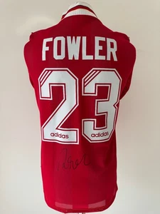 Maglia firmata ROBBIE FOWLER - Liverpool 1995/96 -PROOF/COA - Leeds England Man City - Foto 1 di 7