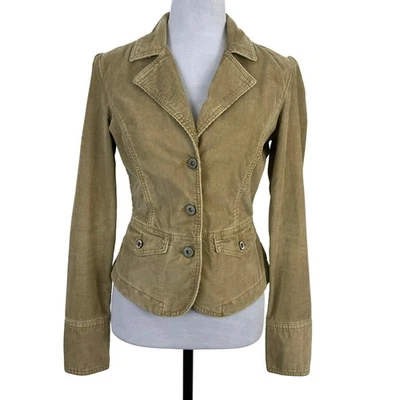Tommy Jeans VTG Corduroy Blazer Jacket Tan Brown Women's Small S Casual Blazer - Image 1 of 4