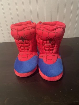 Marvel Little Boy's Spider-Man Slipper Booties with Closure NEW Size 7/8 - Image 1 of 4