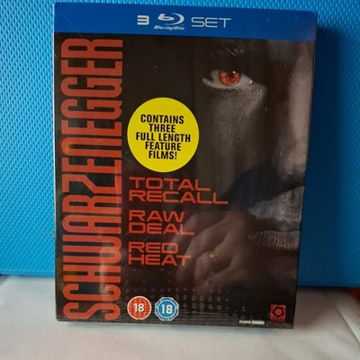 Schwarzenegger Collection Total Recall Red Heat Raw Deal Blu-ray New Sealed - Image 1 of 3