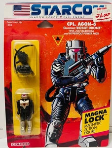 1986 Vintage Coleco Starcom Cpl. AGON-6 Magna Lock sealed Robot Drone Gunner - Bild 1 von 3