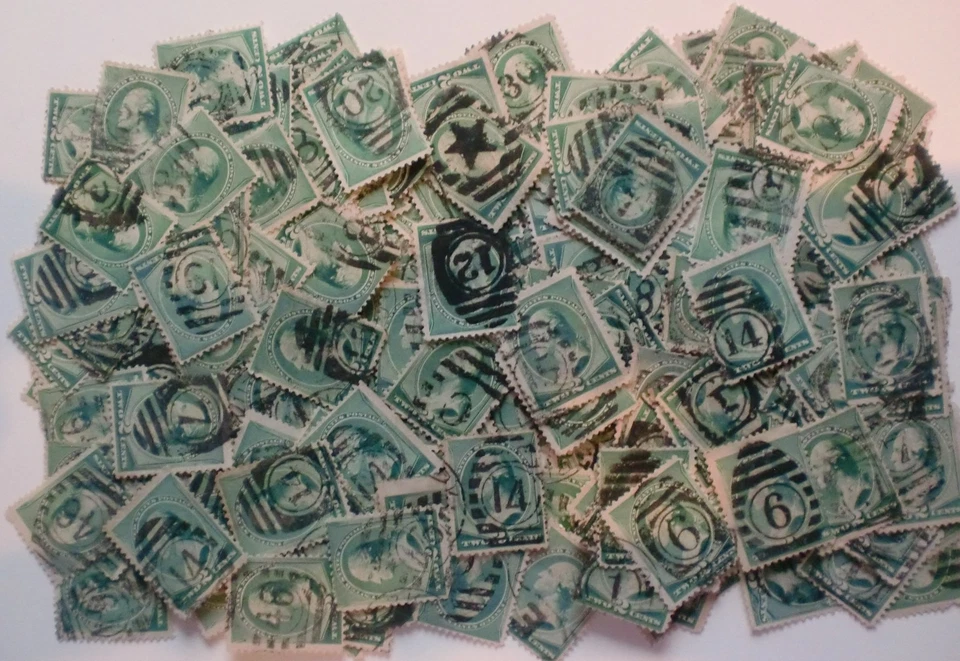 USA 1887 2c Washington Scott #213 nice lot of 250 all with clear cancel see scan - Image 1 of 1