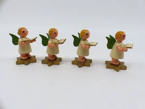 4 Engel mit Buch Erzgebirge - Picture 1 of 6