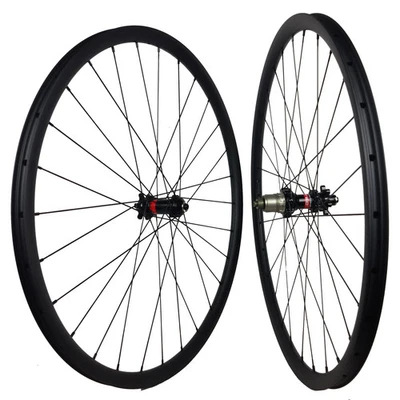 Ultralight 24er Carbon XC Mountain Cross Country Bike Wheelset Straight Pull Hub - Image 1 of 4