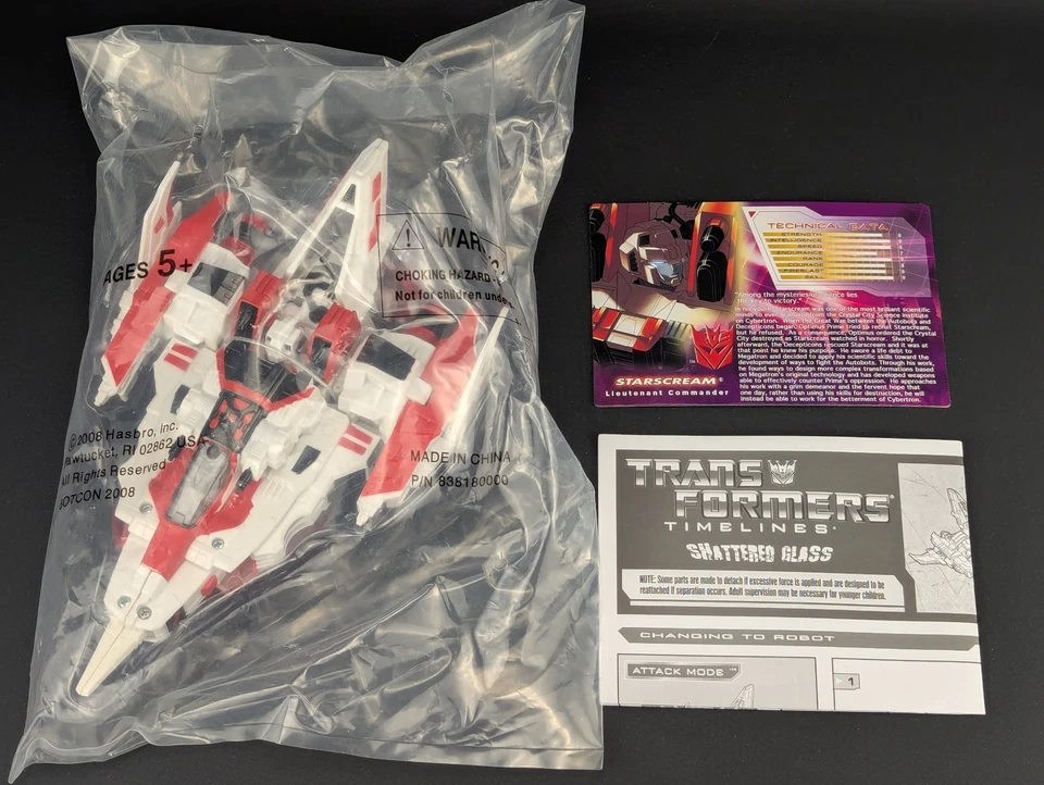 Transformers Botcon Shattered Glass Starscream SEALED Hasbro 2008 Timelines - Image 1 of 4