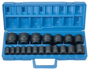 High Quality Chrome Molybdenum Impact Socket Set With Molded Case 1 2 Drive - Picture 1 of 1
