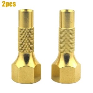 2pc Car Tyre Air Chucks,Pure Brass Heavy Duty Screw-On Tire Inflator Gauge - Picture 1 of 8