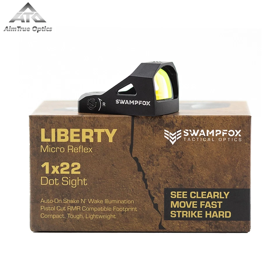 SWAMPFOX SWAMFOX Liberty Micro Reflex Red / Green Dot Sight 1x22mm 3MOA for RMR Footprint