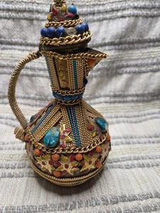 Aladin Teekanne Made in Egypt ausgefallenes Stück alles auf Messing Teekanne  - Bild 1 von 4