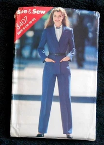 Butterick See & Sew 3407 Misses' Jacke & Hose Gr. B 14-16-18 - Neu - ungeschnitten - Bild 1 von 2