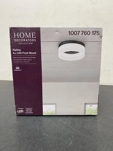Home Decorators Collection 8in. Black LED Flush Mount. - Picture 1 of 3