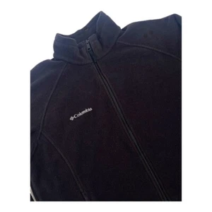 Columbia Fleece Jacket Full Zipper Draw String Hem Raglan Sleeves Men's Medium - Picture 1 of 8