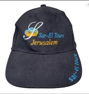 Cappello uomo Sar-El Tours Jerusalem strapback blu regolabile logo ricamato nuovo! - Foto 1 di 5