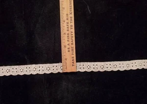 Vintage/Antique Cotton Eyelet Lace18 Yards - Picture 1 of 1