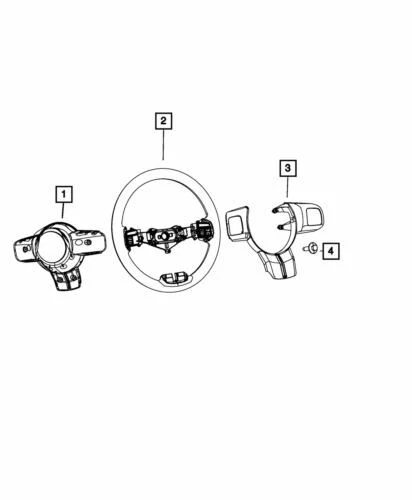 Cubierta trasera del volante delantero genuino Mopar 2011-2016 Jeep Liberty 1TT671KAAA Foto 1 de 1