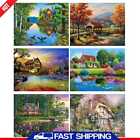 DIY Rhinestone Picture Full Round Drill Painting Kit House Landscape Wall Decor