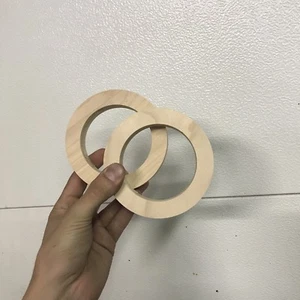 Par de anillos de altavoces de madera de abedul de 4" para altavoces/vainas de fibra de vidrio. Anillos de 3/4 - Imagen 1 de 2