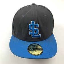 Salt Lake Bees Hat Cap Size 7 Gray Blue Adjustable MILB Baseball New Era Sports