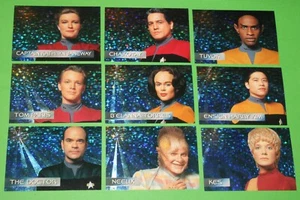 1995 STAR TREK VOYAGER SEASON 1 SERIES 1 SPECTRA FOIL CREW INSERT CARD SET S1-S9 - Picture 1 of 16