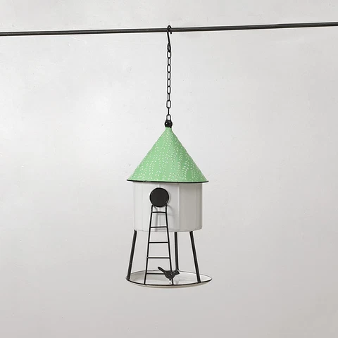 Gerson International Hanging Water Tower House and Feeder, 15.5-in Height, Metal Cover