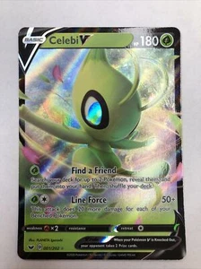 Celebi V 001/202 Single: Pokemon Sword & Shield, Full Art Ultra Rare, Near Mint - Picture 1 of 2