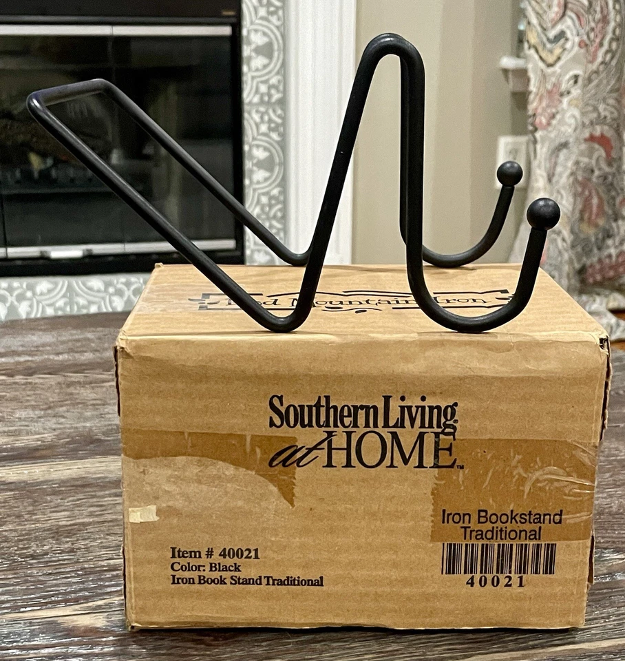 Southern Living at Home Red Mountain Iron Soporte para libros negro #40021 - Nuevo en caja Foto 1 de 4