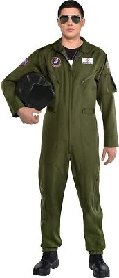 Traje de Vuelo Top Gun Maverick Película Militar Vestido Elegante Halloween Adulto Disfraz Foto 1 de 2