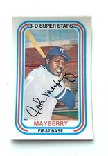 1976 Kellog's Xograph Baseball 3-D Super Stars John Mayberry card #46 Royals