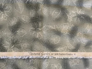 New “Textured Garden” Fabric By RJR Fabrics Green Floral 26”x44” - Picture 1 of 3