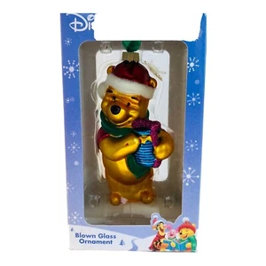 Disney Pooh Bear Glass Ornament - Picture 1 of 3