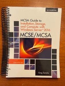 MCSA Guide to Installation, Storage, and Compute with Windows Server 2016 MCSE - Picture 1 of 12